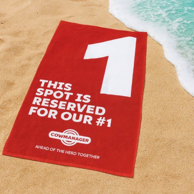 Cow Manager: Bedrukte strandlakens