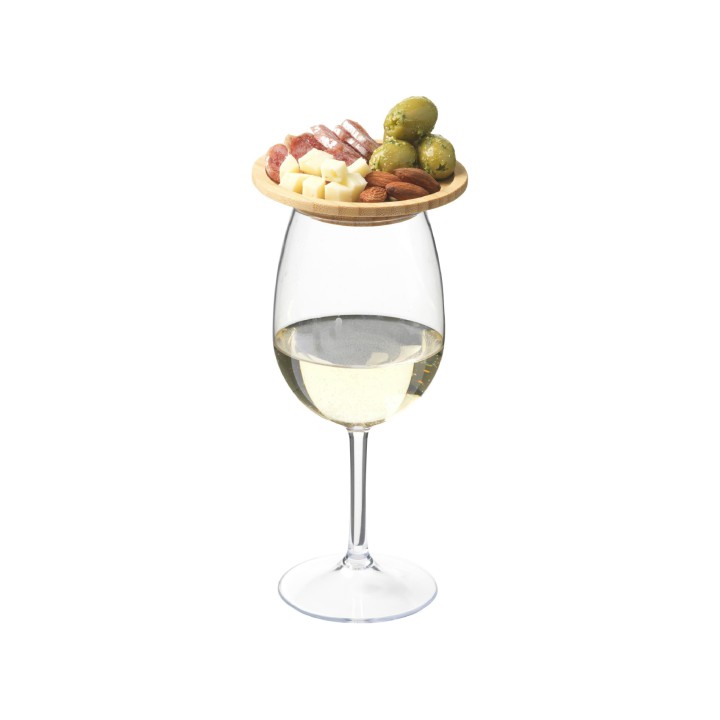 Tapas bordje voor wijnglas