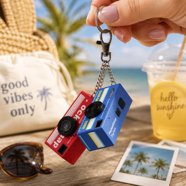 Mini sleutelhangercamera met logo bedrukken